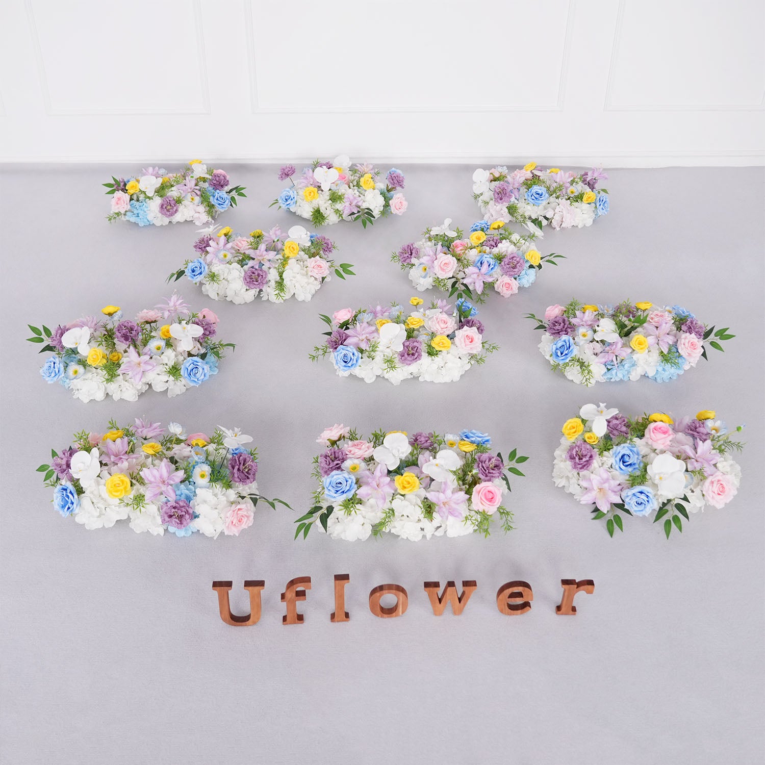 Uflower Colored Table Runner Arrangement Wedding Backdrop Wall Decor